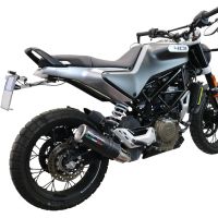 GPR exhaust compatible with  Husqvarna Svartpilen 401 2020-2020, M3 Black Titanium, Homologated legal slip-on exhaust including removable db killer and link pipe 