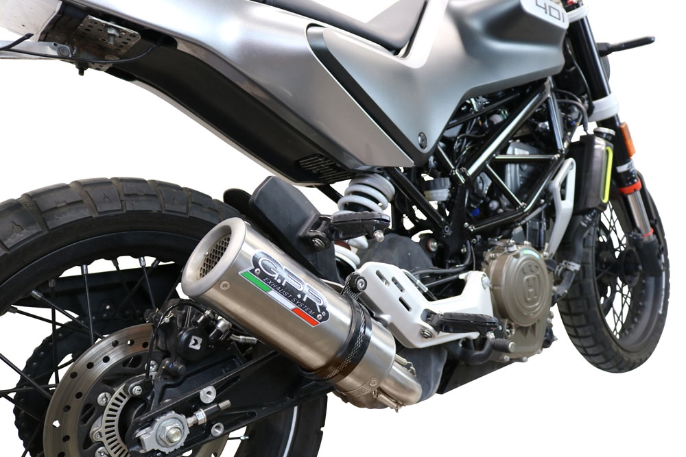 GPR exhaust compatible with  Husqvarna Vitpilen 401 2020-2020, M3 Inox , Homologated legal slip-on exhaust including removable db killer and link pipe 