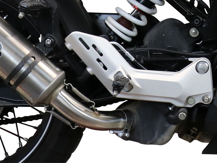 GPR exhaust compatible with  Husqvarna Vitpilen 401 2021-2023, GP Evo4 Poppy, Homologated legal slip-on exhaust including removable db killer and link pipe 