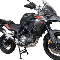 GPR exhaust compatible with  Benelli Trk 502 X 2017-2020, Furore Evo4 Nero, Homologated legal slip-on exhaust including removable db killer and link pipe 