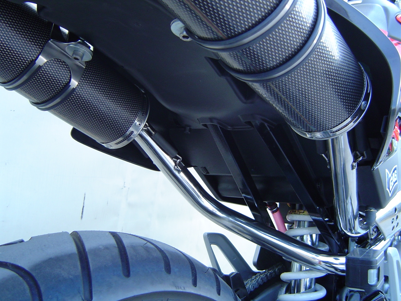 GPR exhaust compatible with  Honda Fmx 650 2005-2008, Inox Tondo, Dual Homologated legal slip-on exhaust including removable db killers and link pipes 