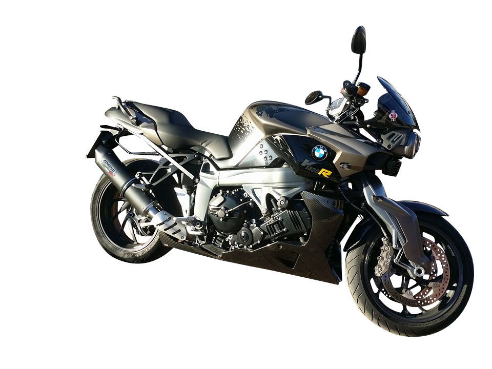 GPR exhaust compatible with  Bmw K 1300 S -R  2009-2014, Furore Poppy, Homologated legal slip-on exhaust including removable db killer and link pipe 