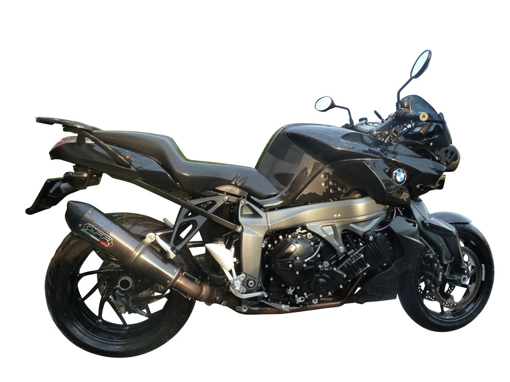 GPR exhaust compatible with  Bmw K 1300 S -R  2009-2014, Gpe Ann. Poppy, Homologated legal slip-on exhaust including removable db killer and link pipe 