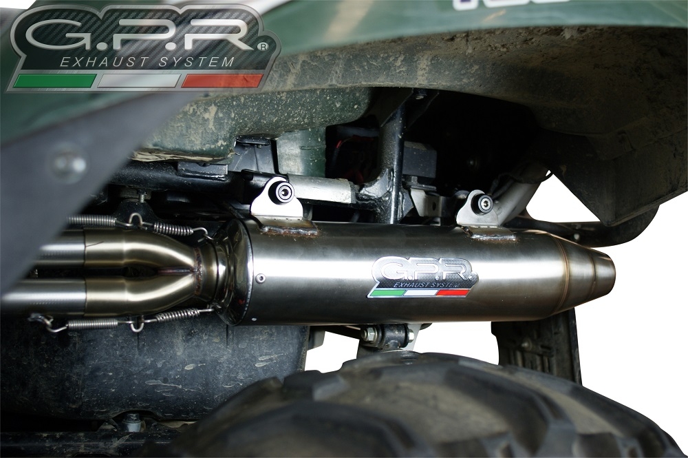 GPR exhaust compatible with  Kawasaki KVF 750 2005-2011, Deeptone Atv, Homologated legal full system exhaust, including removable db killer 