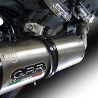 GPR exhaust compatible with  Kawasaki Versys 1000 I.E. 2015-2016, Albus Ceramic, Homologated legal slip-on exhaust including removable db killer and link pipe 