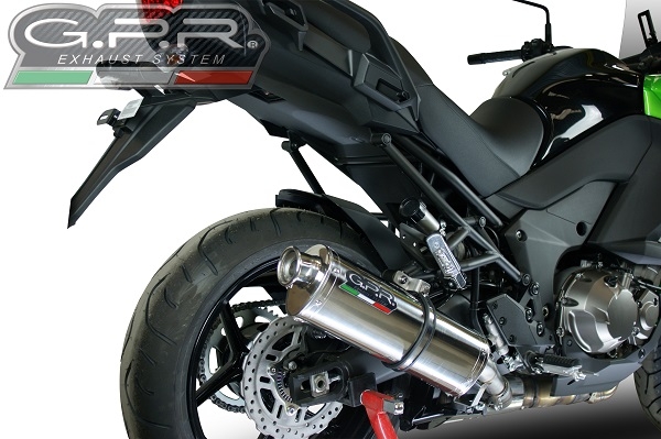 GPR exhaust compatible with  Kawasaki Versys 1000 I.E. 2017-2018, Trioval, Homologated legal slip-on exhaust including removable db killer and link pipe 