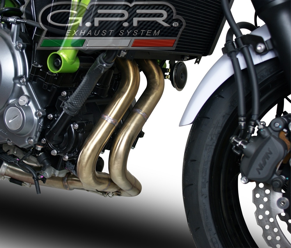 GPR exhaust compatible with  Kawasaki Ninja 650 2023-2024, GP Evo4 Poppy, Homologated silencer for noise including full line,db killer and catalyst compliant for inspection 