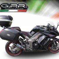 GPR exhaust compatible with  Kawasaki Z 1000 Sx 2017-2020, GP Evo4 Poppy, Dual Homologated legal slip-on exhaust including removable db killers and link pipes 