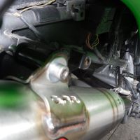 GPR exhaust compatible with  Kawasaki Kfx 700 2004-2011, Powercone Evo, Homologated legal full system exhaust including dual silencers and removable db killers 