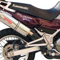 GPR exhaust compatible with  Kawasaki Kle 500 1991-2007, Trioval, Homologated legal slip-on exhaust including removable db killer and link pipe 