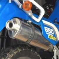 GPR exhaust compatible with  Kawasaki Klx 650 R  1996-2002, Trioval, Homologated legal slip-on exhaust including removable db killer and link pipe 