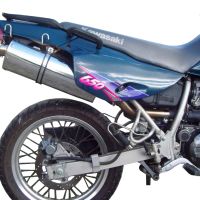 GPR exhaust compatible with  Kawasaki Klx 650 R  1996-2002, Trioval, Homologated legal slip-on exhaust including removable db killer and link pipe 