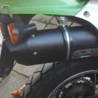 GPR exhaust compatible with  Kawasaki Klr 650  2006-2023, Furore Nero, Homologated legal slip-on exhaust including removable db killer and link pipe 