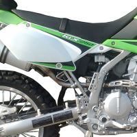 GPR exhaust compatible with  Kawasaki KLX 250 S 2009-2017, Gpe Ann. Poppy, Homologated legal slip-on exhaust including removable db killer and link pipe 