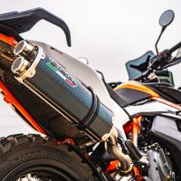 GPR exhaust compatible with  Ktm SMT 890 2023-2024, Dual Poppy, Homologated legal slip-on exhaust including removable db killer and link pipe 