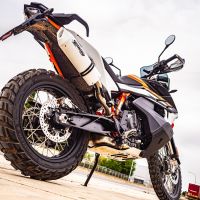 GPR exhaust compatible with  Husqvarna Norden 901 2022-2024, Albus Evo4, Homologated legal slip-on exhaust including removable db killer and link pipe 