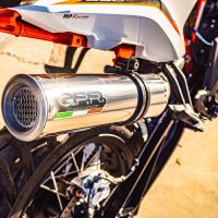 GPR exhaust compatible with  Husqvarna Norden 901 2022-2024, M3 Inox , Homologated legal slip-on exhaust including removable db killer and link pipe 