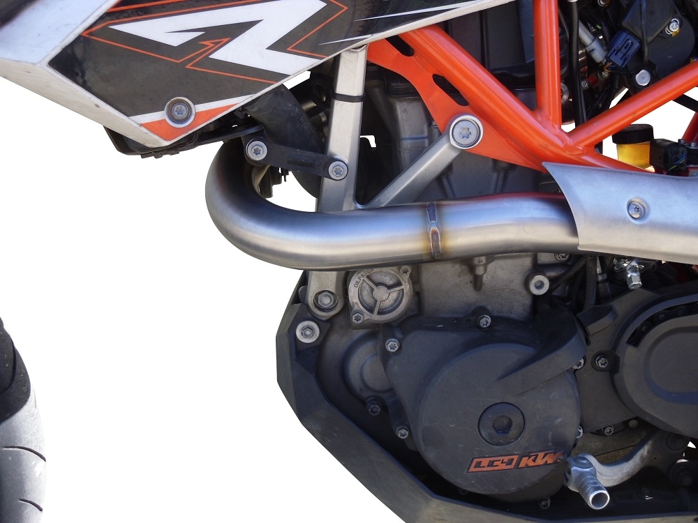 GPR exhaust compatible with  Ktm Smc 690 R 2007-2016, Gpe Ann. Poppy, Homologated legal full system exhaust, including removable db killer and catalyst 