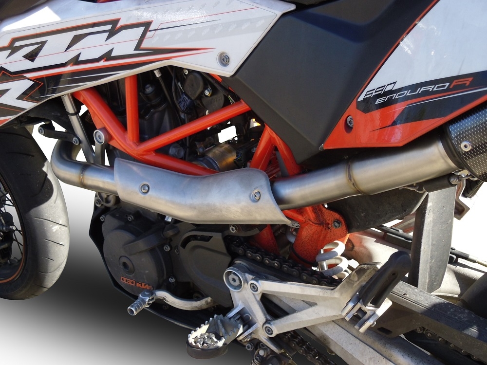 GPR exhaust compatible with  Ktm Smc 690 R 2007-2016, Gpe Ann. Poppy, Homologated legal full system exhaust, including removable db killer and catalyst 