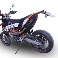 GPR exhaust compatible with  Ktm Enduro 690 R  2007-2016, Furore Nero, Homologated legal full system exhaust, including removable db killer 