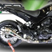 GPR exhaust compatible with  Benelli Leoncino 500 Trail 2017-2024, Powercone Evo, Homologated legal slip-on exhaust including removable db killer and link pipe 