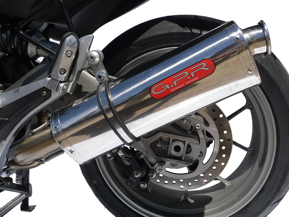 GPR exhaust compatible with  Aprilia Mana 850 Gt 2007-2016, Trioval, Homologated legal mid-full system exhaust including removable db killer 