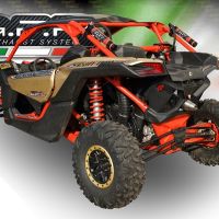 GPR exhaust compatible with  Can Am Maverick X3 Turbo Buggy 2017-2024, Deeptone Atv, Homologated legal slip-on exhaust including removable db killer and link pipe 