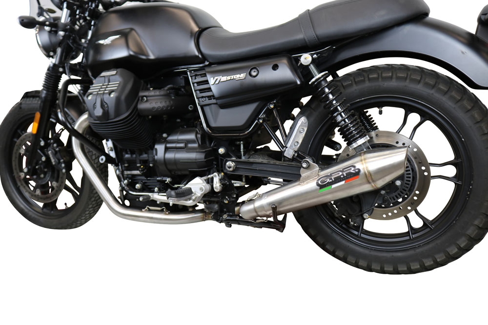 GPR exhaust compatible with  Moto Guzzi V7 III Special-Stone-Carbon 2017-2018, Vintacone, Racing full system exhaust  