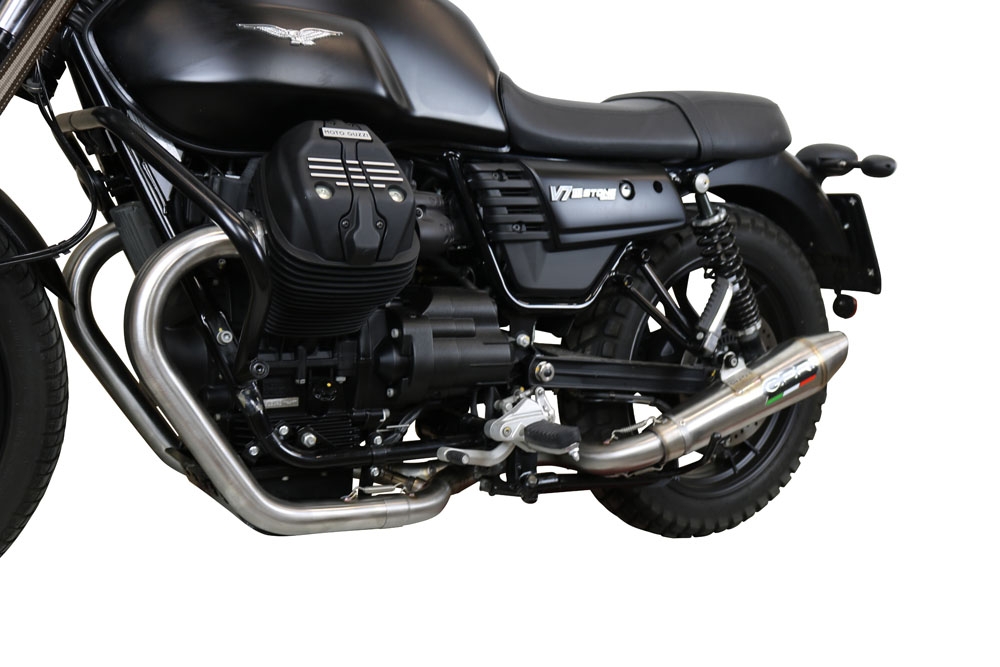 GPR exhaust compatible with  Moto Guzzi V7 III Special-Stone-Carbon 2017-2018, Vintacone, Racing full system exhaust  