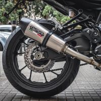 GPR exhaust compatible with  Yamaha Mt-07  2014-2016, Gpe Ann. titanium, Homologated legal full system exhaust, including removable db killer 