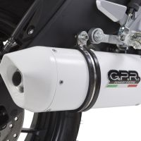 GPR exhaust compatible with  Yamaha Mt 125 2014-2016, Albus Ceramic, Homologated legal full system exhaust, including removable db killer and catalyst 