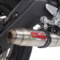 GPR exhaust compatible with  Yamaha Mt 125 2014-2016, Deeptone Inox, Homologated legal full system exhaust, including removable db killer and catalyst 