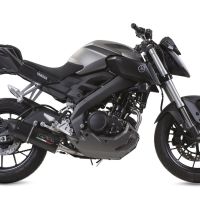 GPR exhaust compatible with  Yamaha Mt 125 2014-2016, Furore Nero, Homologated legal full system exhaust, including removable db killer and catalyst 