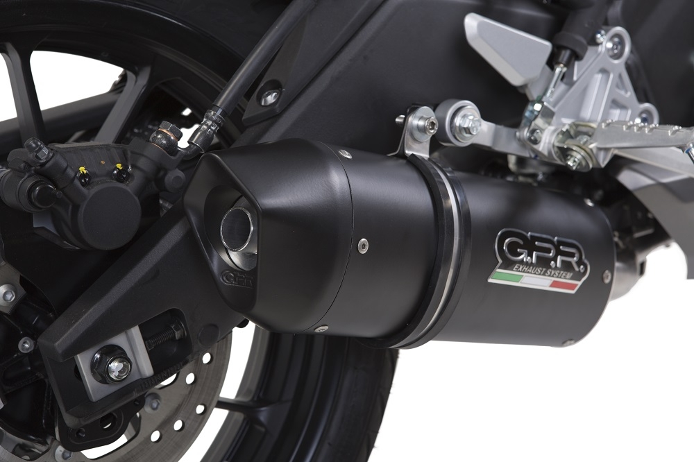 GPR exhaust compatible with  Yamaha Mt 125 2014-2016, Furore Nero, Homologated legal full system exhaust, including removable db killer and catalyst 