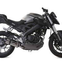 GPR exhaust compatible with  Yamaha Mt 125 2014-2016, Gpe Ann. titanium, Homologated legal full system exhaust, including removable db killer and catalyst 