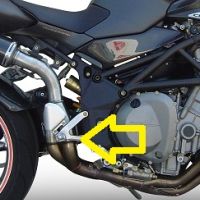 GPR exhaust compatible with  Mv Agusta Brutale 910 S - R  2005-2011, M3 Inox , Homologated legal slip-on exhaust including removable db killer and link pipe 