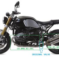 GPR exhaust compatible with  Bmw R Nine-T 1200 -Pure -Racer -Urban G-S 2017-2023, Deeptone Inox, Homologated legal full system exhaust, including removable db killer and catalyst 