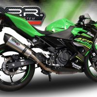 GPR exhaust compatible with  Kawasaki Z 400 2018-2022, GP Evo4 Titanium, Homologated legal slip-on exhaust including removable db killer and link pipe 