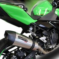 GPR exhaust compatible with  Kawasaki Z 400 2018-2022, GP Evo4 Titanium, Homologated legal slip-on exhaust including removable db killer and link pipe 