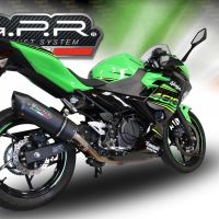 GPR exhaust compatible with  Kawasaki Ninja 400 2018-2022, Furore Evo4 Nero, Homologated legal slip-on exhaust including removable db killer and link pipe 