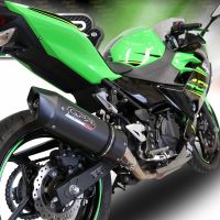 GPR exhaust compatible with  Kawasaki Ninja 400 2018-2022, Furore Evo4 Nero, Homologated legal slip-on exhaust including removable db killer and link pipe 