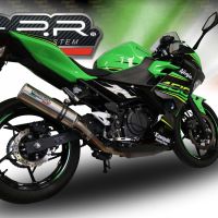 GPR exhaust compatible with  Kawasaki Ninja 400 2018-2022, M3 Inox , Homologated legal slip-on exhaust including removable db killer and link pipe 