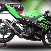 GPR exhaust compatible with  Kawasaki Ninja 400 2018-2022, Powercone Evo, Homologated legal slip-on exhaust including removable db killer and link pipe 