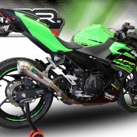 GPR exhaust compatible with  Kawasaki Ninja 400 2018-2022, Powercone Evo, Homologated legal slip-on exhaust including removable db killer and link pipe 