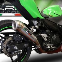 GPR exhaust compatible with  Kawasaki Ninja 400 2018-2022, Powercone Evo, Homologated legal slip-on exhaust including removable db killer and link pipe 