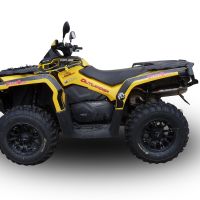 GPR exhaust compatible with  Can Am Outlander 650 XT 2013-2023, Deeptone Atv, Homologated legal slip-on exhaust including removable db killer and link pipe 