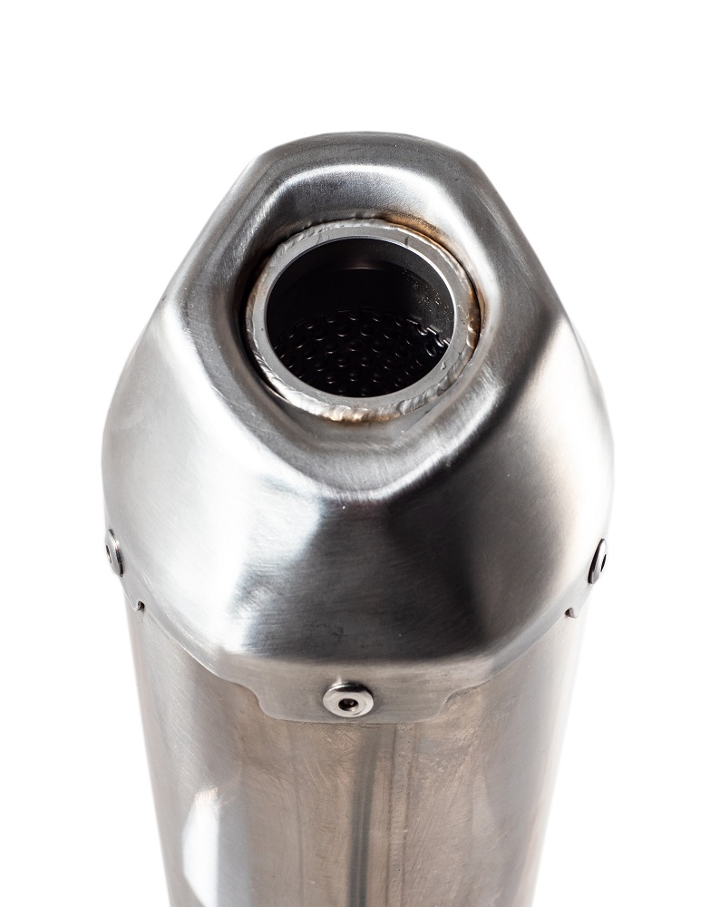 GPR exhaust compatible with  Can Am Outlander 850 2016-2023, PENTACROSS INOX, Homologated legal slip-on exhaust including removable db killer and link pipe 