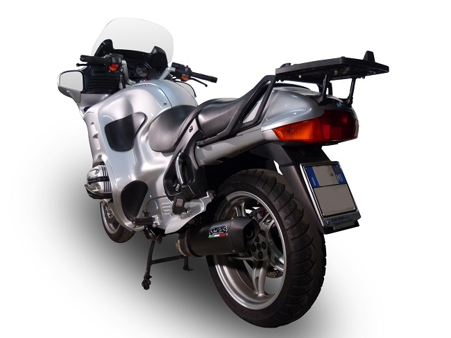 GPR exhaust compatible with  Bmw R 1150 Rt 2000-2006, Furore Nero, Homologated legal slip-on exhaust including removable db killer, link pipe and catalyst 