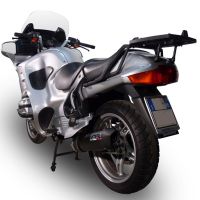 GPR exhaust compatible with  Bmw R 1150 Rt 2000-2006, Furore Nero, Homologated legal slip-on exhaust including removable db killer, link pipe and catalyst 