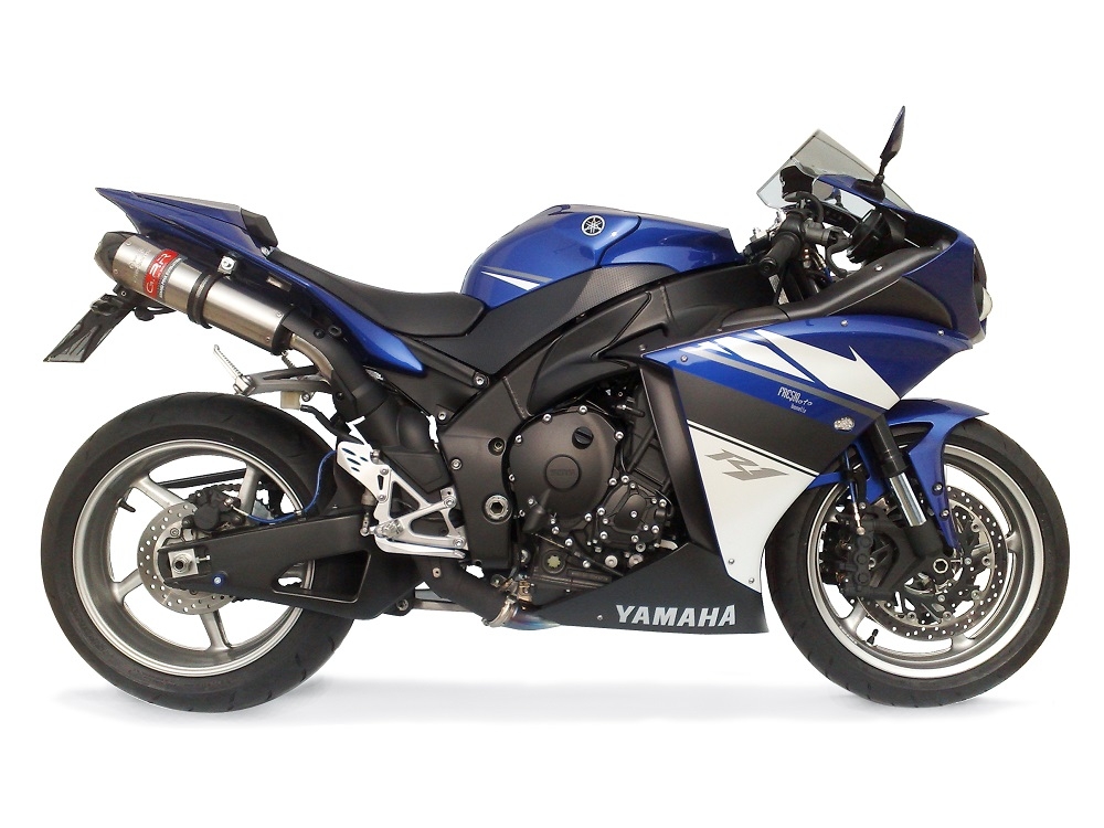 GPR exhaust compatible with  Yamaha Yzf 1000 R1  2009-2014, Gpe Ann. titanium, Dual Homologated legal slip-on exhaust including removable db killers and link pipes 